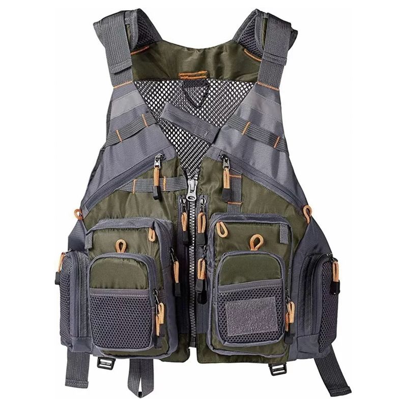 MUNDO MAGIA - Chaleco De Pesca Con Mochila Salvavidas Pescador Mosca