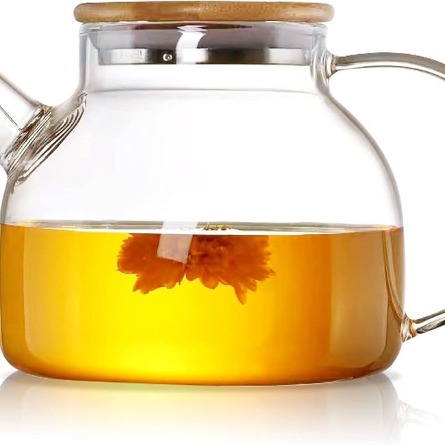 REGALITOLINDO CL - Tetera de Vidrio Borosilicato Resistente Fuego/Frío 1 L