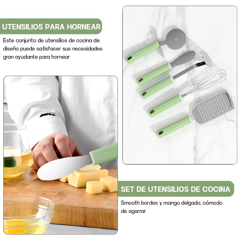 AIZO - Set 13 Utensilios De Cocina De acero inoxidable