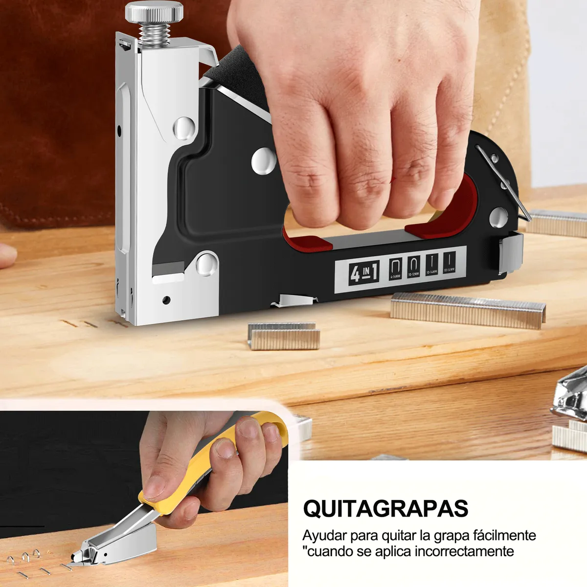 AIZO - Engrapadora Tipo Pistola Para Tapiceria Con Diferente Grapas