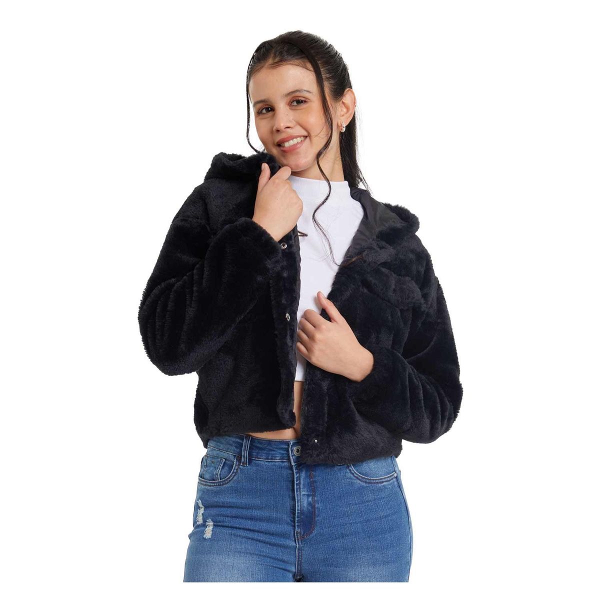 FASHION'S PARK - Polar Mujer Tipo Chaqueta Negro Fashion's Park