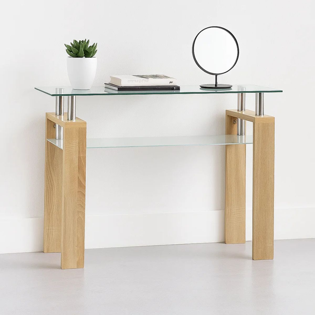 KLIK - Mesa de arrimo Rectangular de vidrio Moderna