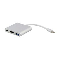 Adaptador Hub 3 En 1 Usb Tipo C A Usb-c Hdmi Usb3.0 Para Mac