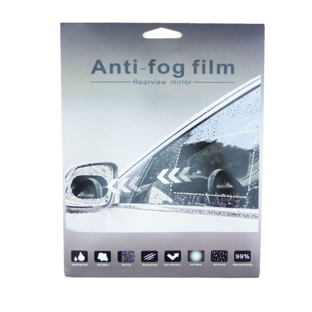 GENERICO - Set 2 Laminas Anti-lluvia Espejo Retrovisor y Laterales Auto