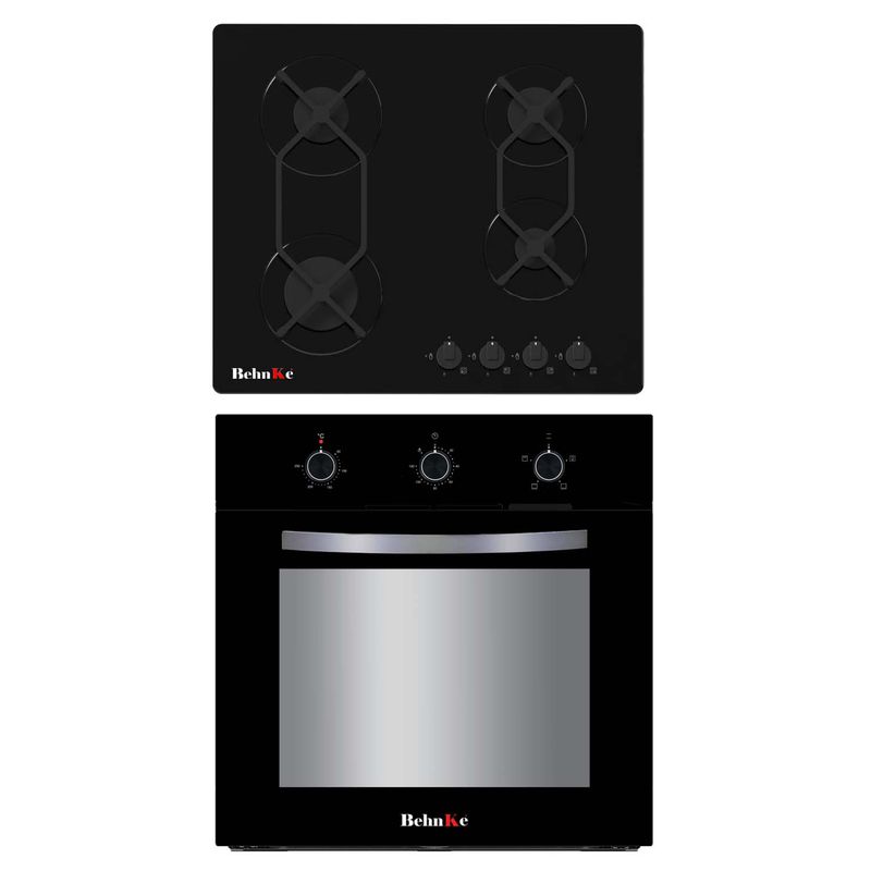 BEHNKE - Duo Kit Cocina Empotrado Horno + Encimera Vitro gas 4