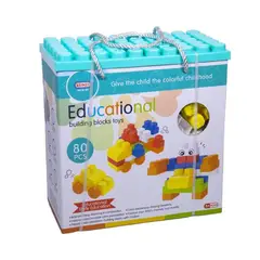 GENERICO - Bloques De Construcción Caja 80 Pcs Ladrillos Carro Arrastre