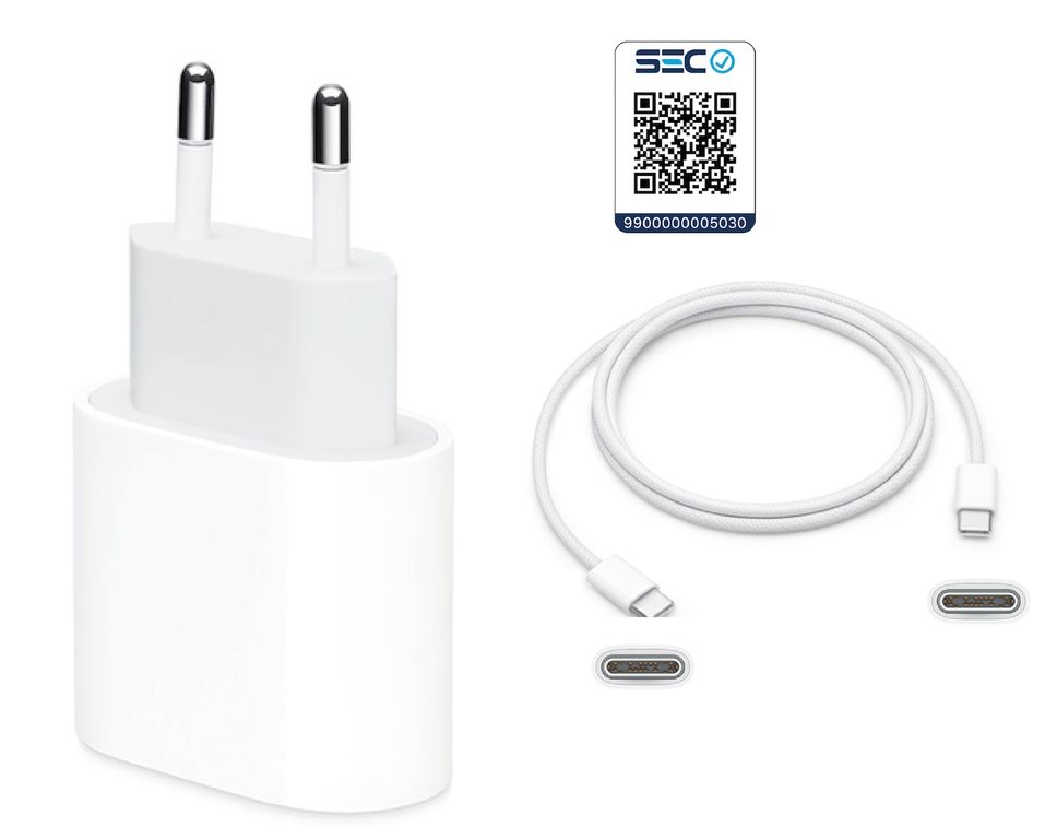 Cargador 20W Original + Cable C - C 1mt iPhone 15 pro pro max