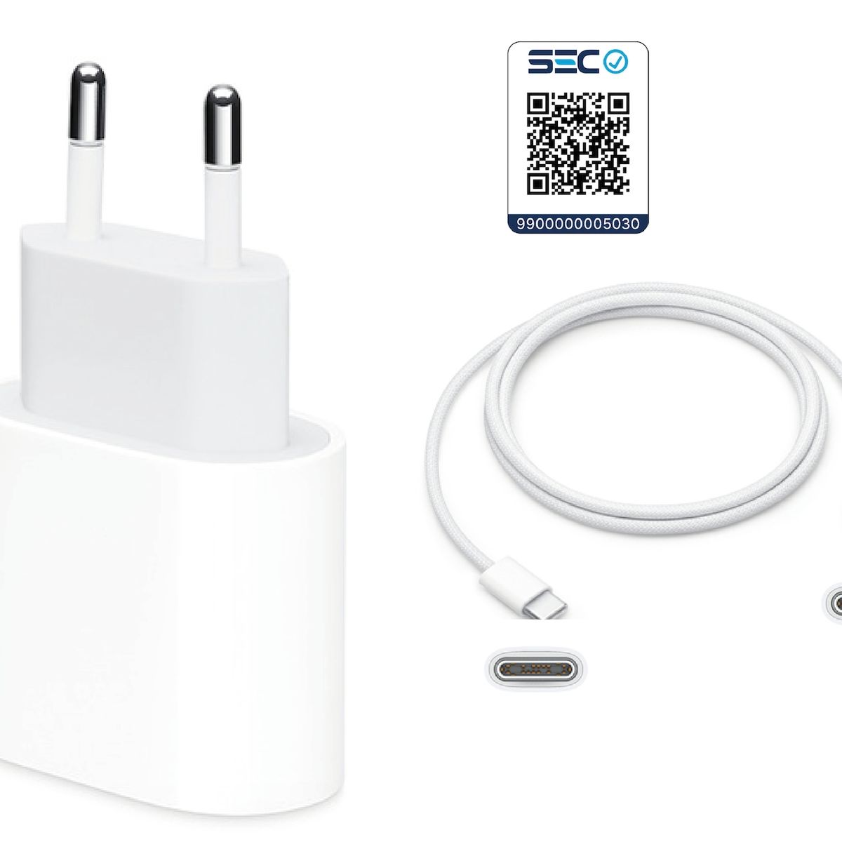 APPLE - Cargador Apple 20W Original + Cable C - C 1mt iPhone 15 pro pro max