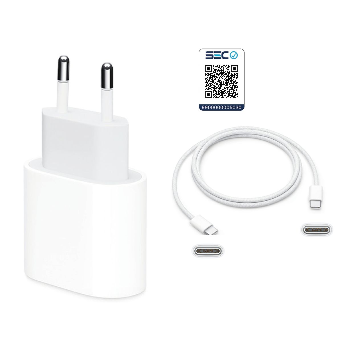 APPLE - Cargador Apple 20W Original + Cable C - C 1mt iPhone 15 pro pro max