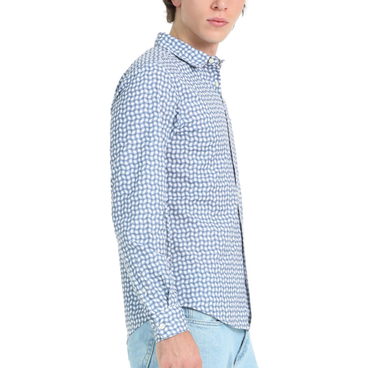 DOCKERS - Camisa Hombre Casual Slim Fit Azul Dockers
