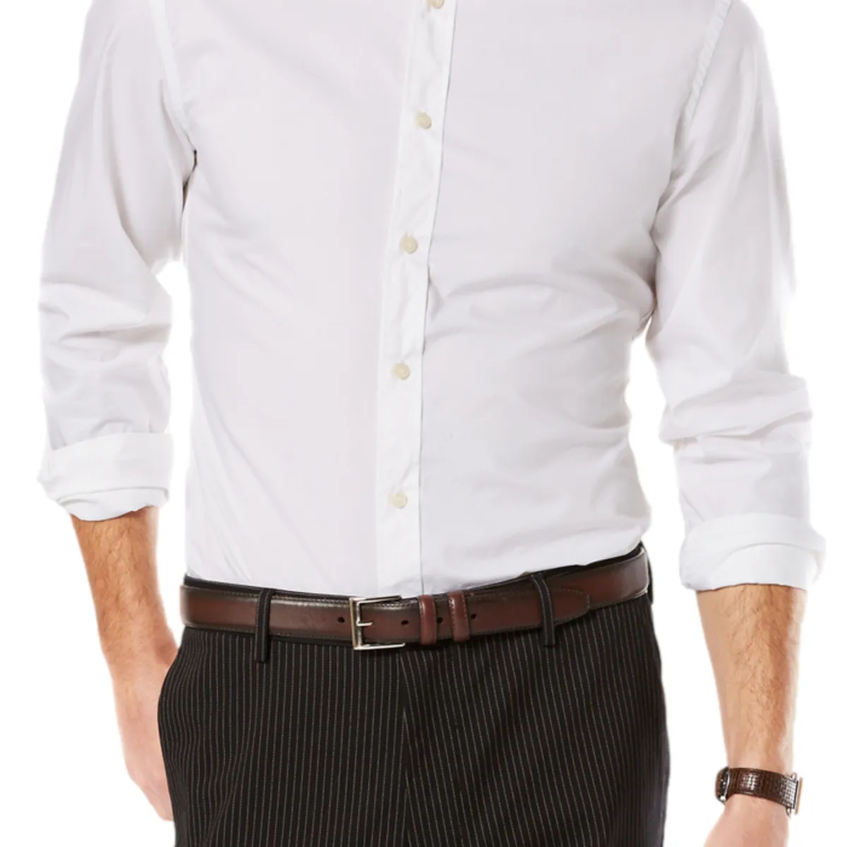 DOCKERS - Camisa Hombre Refined Poplin Slim Fit Blanco Dockers