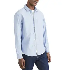 DOCKERS - Camisa Hombre Oxford Regular Fit Celeste