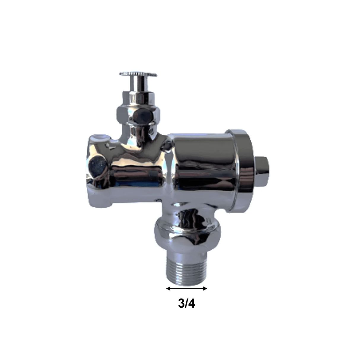 GENERICO - Fluxómetro Botón Entrada Posterior 3 / 4 WC