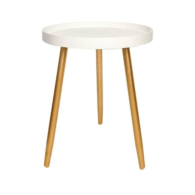 NEWTREE - Mesa Decorativa Moderna Blanca  57x50cm