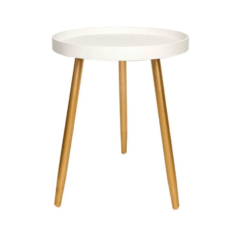 NEWTREE - Mesa Decorativa Moderna Blanca  57x50cm