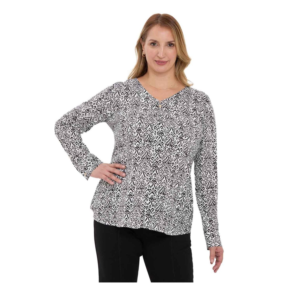 FASHION'S PARK - Blusa Mujer Pinza Pliegue Delantero Crudo Fashion's Park