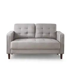 ZINUS - Sofá Benton Mid-Century Gris Piedra 135cm