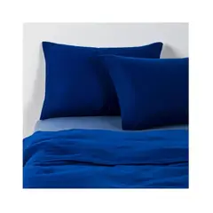 CANNON - Juego de Sabanas Polar Af 2 Plazas Azul lino
