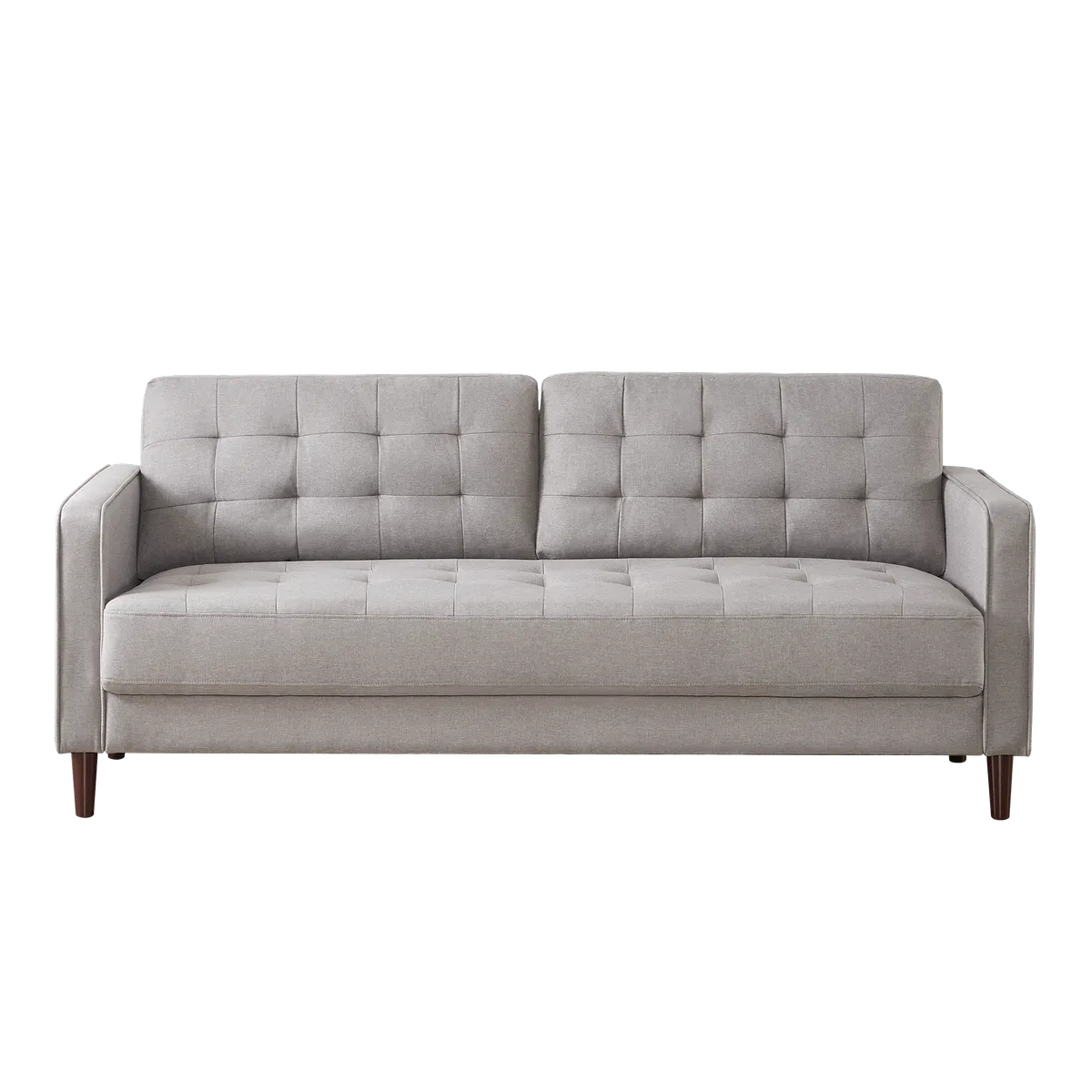 ZINUS - Sofá de 3 cuerpos Zinus Benton Mid-Century  Gris Piedra