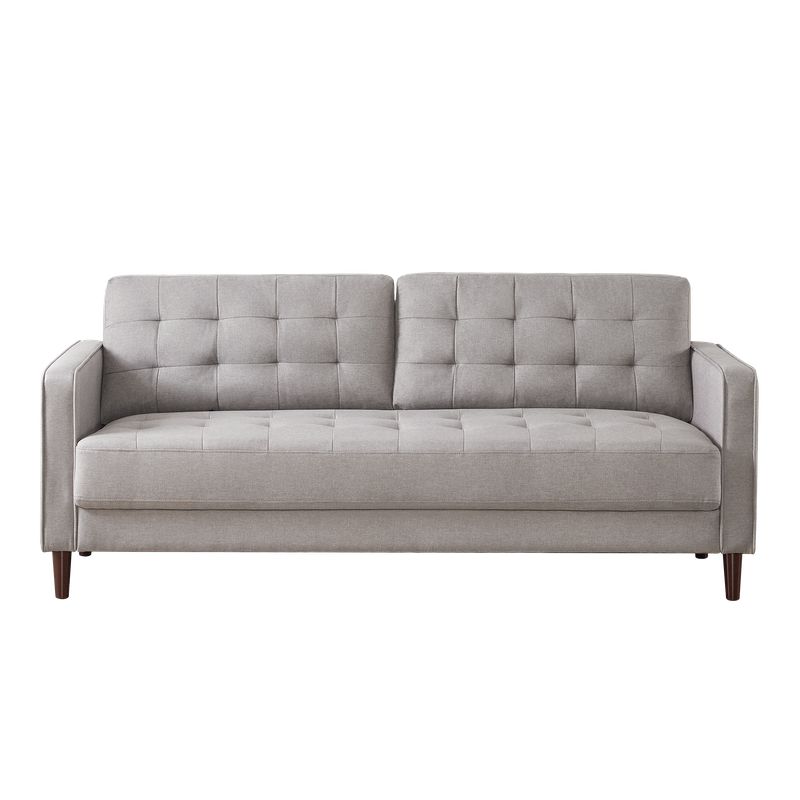 ZINUS - Sofá de 3 cuerpos Zinus Benton Mid-Century  Gris Piedra