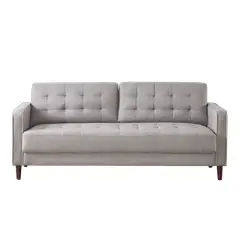 ZINUS - Sofá de 3 cuerpos Benton Mid-Century Gris Piedra