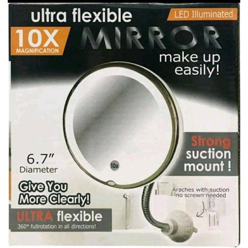 OEM - Espejo De Maquillaje Con Luz LED Con Aumento De 10X