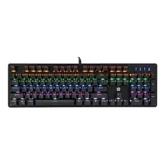 HP - Teclado Gk100 Qwerty Español Color Negro Con Luz Rgb