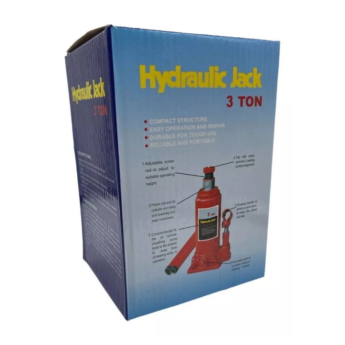 IMPORTCLICK - Gata Hidráulica Botella 3 Toneladas Rojo IMPORTCLICK