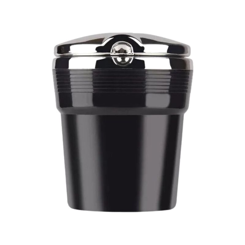 IMPORTCLICK - Cenicero Monedero Universal Auto Luz LED Negro IMPORTCLICK