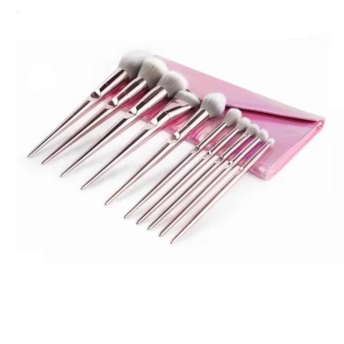 GENERICO - Set 10 Brochas Pinceles Cepillos + Bolso