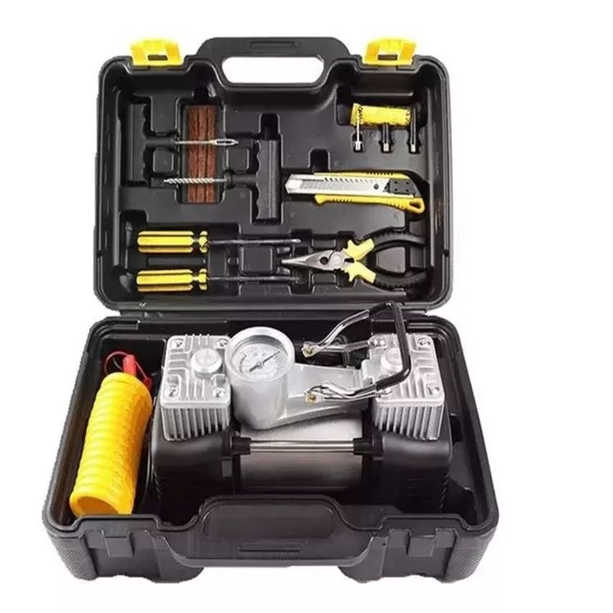 GENERICO - Compresor Aire Doble Cilindro 12v Inflador Para Auto 150psi