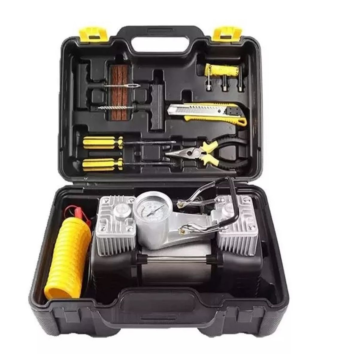 GENERICO - Compresor Aire Doble Cilindro 12v Inflador Para Auto 150psi