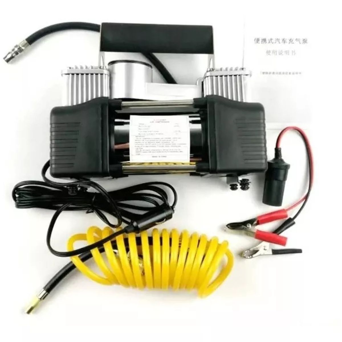 GENERICO - Compresor Aire Doble Cilindro 12v Inflador Para Auto 150psi