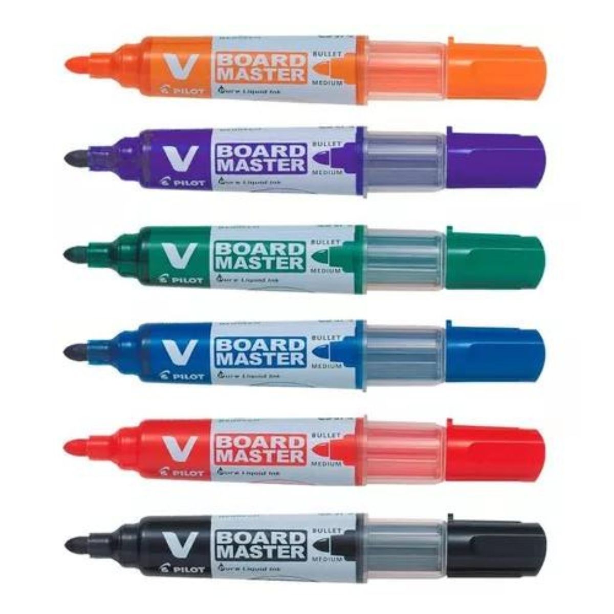 PILOT - Set 6 Plumón Pizarra Recargable Pilot V Board Master