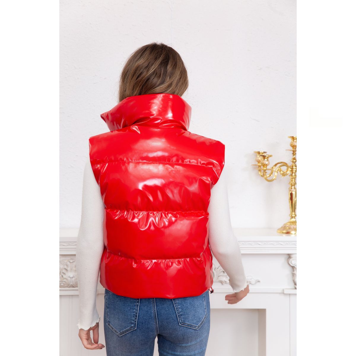 LOOK SHOP - Parka Puffa Mujer Premium Chaqueta Sin Mangas Excelente Calidad 5002