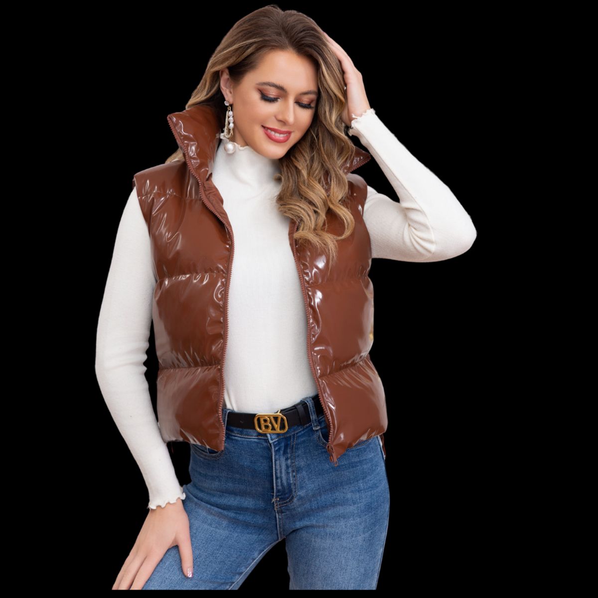 LOOK SHOP - Parka Puffa Mujer Premium Chaqueta Sin Mangas Excelente Calidad 5002