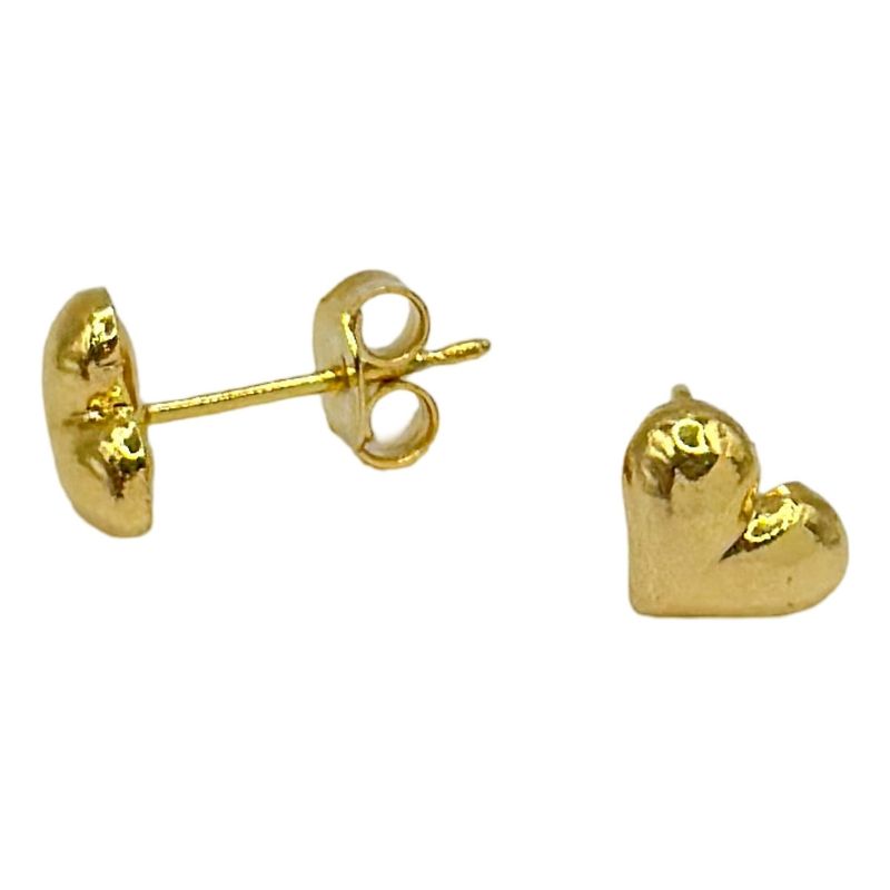 GENERICO - Aro Corazon Juvenil Enchapado En Oro 18 Kl Mas Caja Regalo