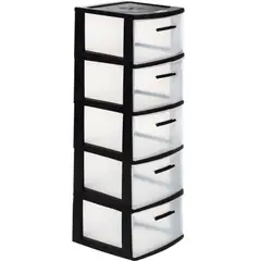 QRUBBER - Cajonero 5 Niveles Eclypse Negro MQ