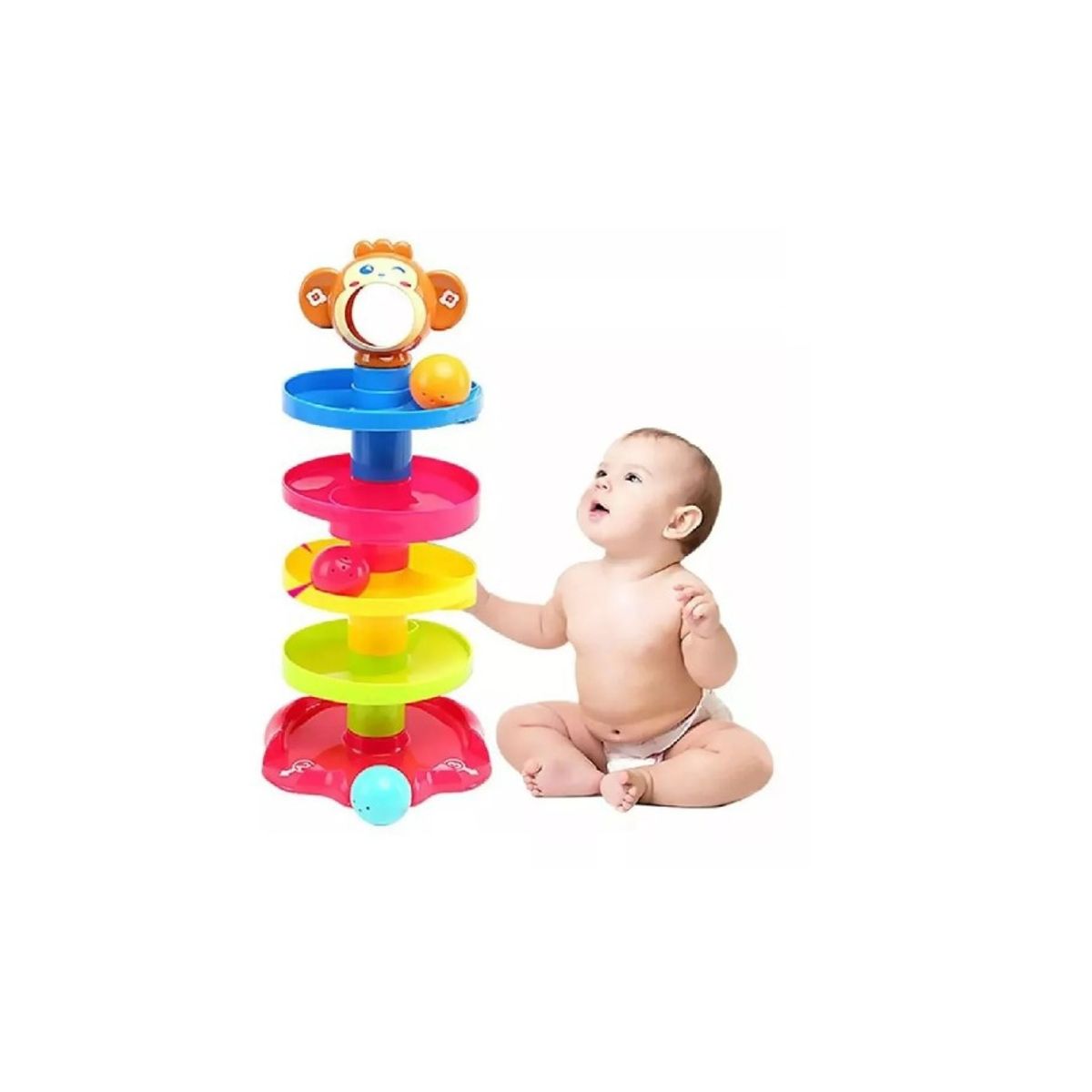 GENERICO - Juego En Forma De Torre Con Tobogán Para Lanzar Pelotas