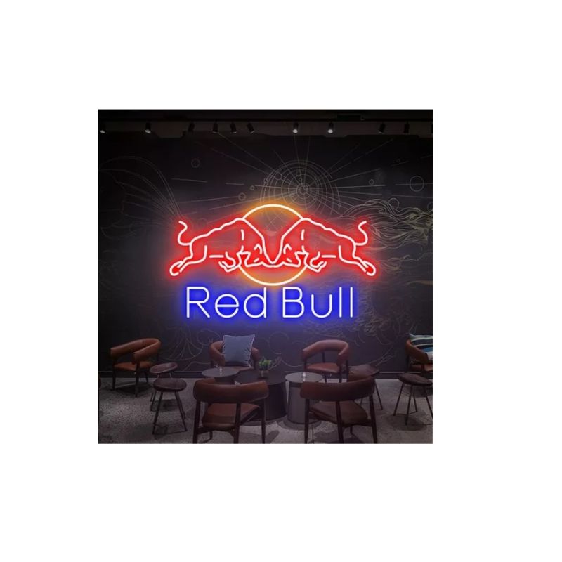 GENERICO - Letrero Led Neon Red Bull Ancho 76cm Luminoso