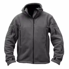 TIOZONEY - Abrigo de capucha térmica para hombres - Gris