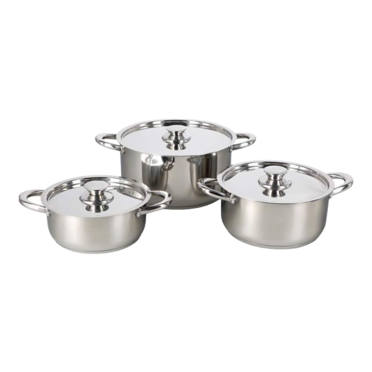WENS - Bateria De Cocina 420-6Ss  Cacerolas 18 - 20 Y 24 Cms 15 2 Y 5 L