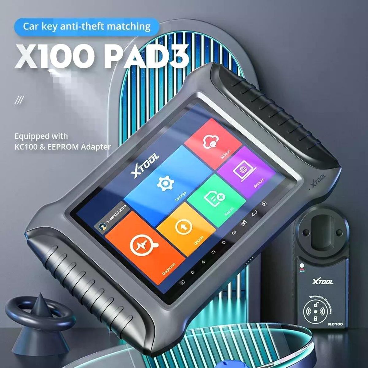 GENERICO - Scanner Automotriz Xtool X100 Pad 3 Llaves Kc100 Y Eeprom Ad