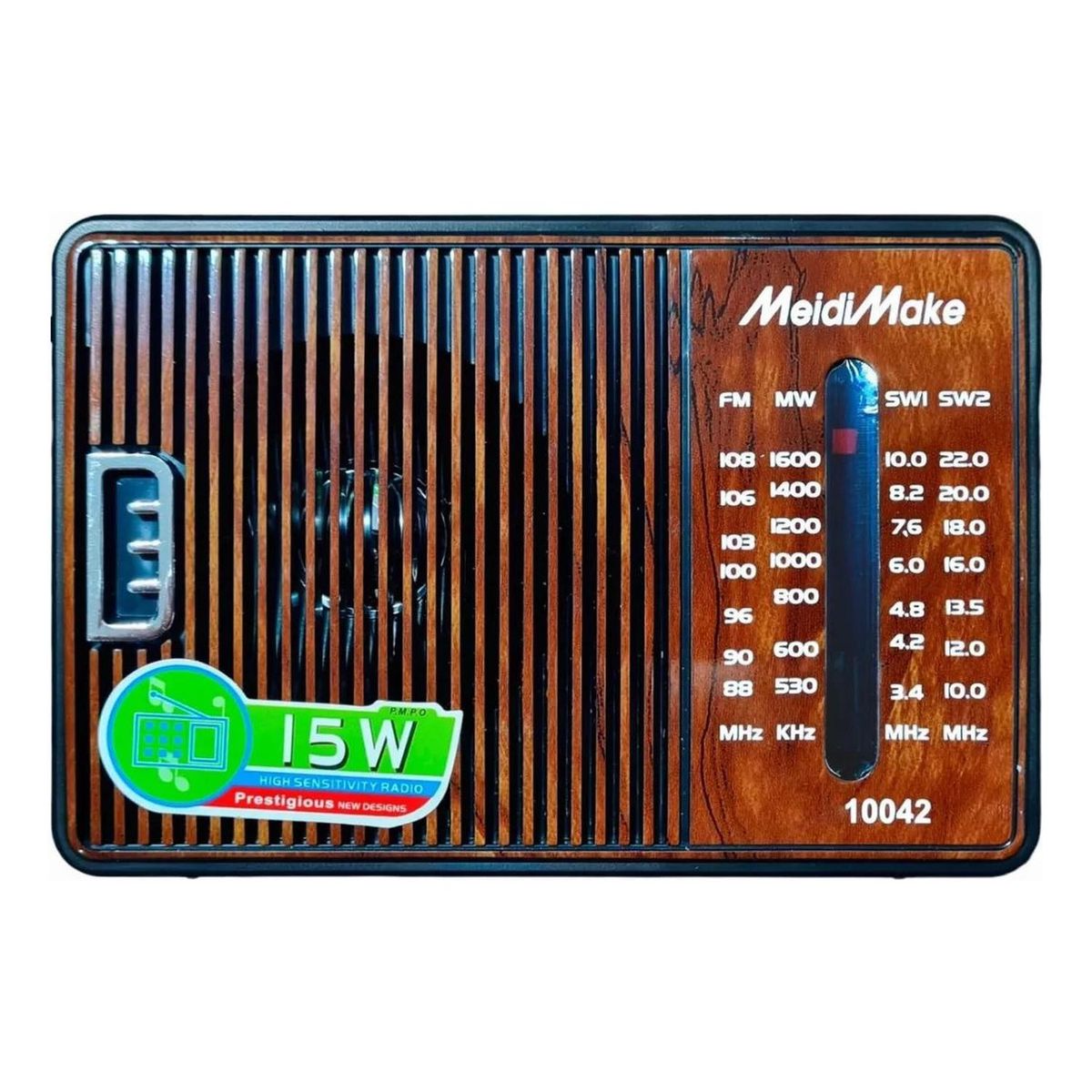 GEN - Radio Portatil De Mano A Pilas Am Fm - Dorado