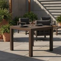 Mesa Cuadrada Modelo Roble 80 cm x 80 cm Para Comedor Oficina O Cocina Marca