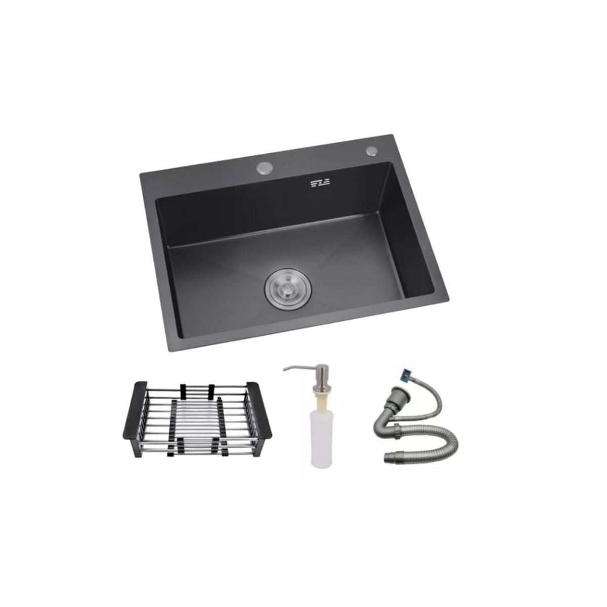 GENERICO - Lavaplatos Sobre Cubierta 55x45 Rejilla Dispensador