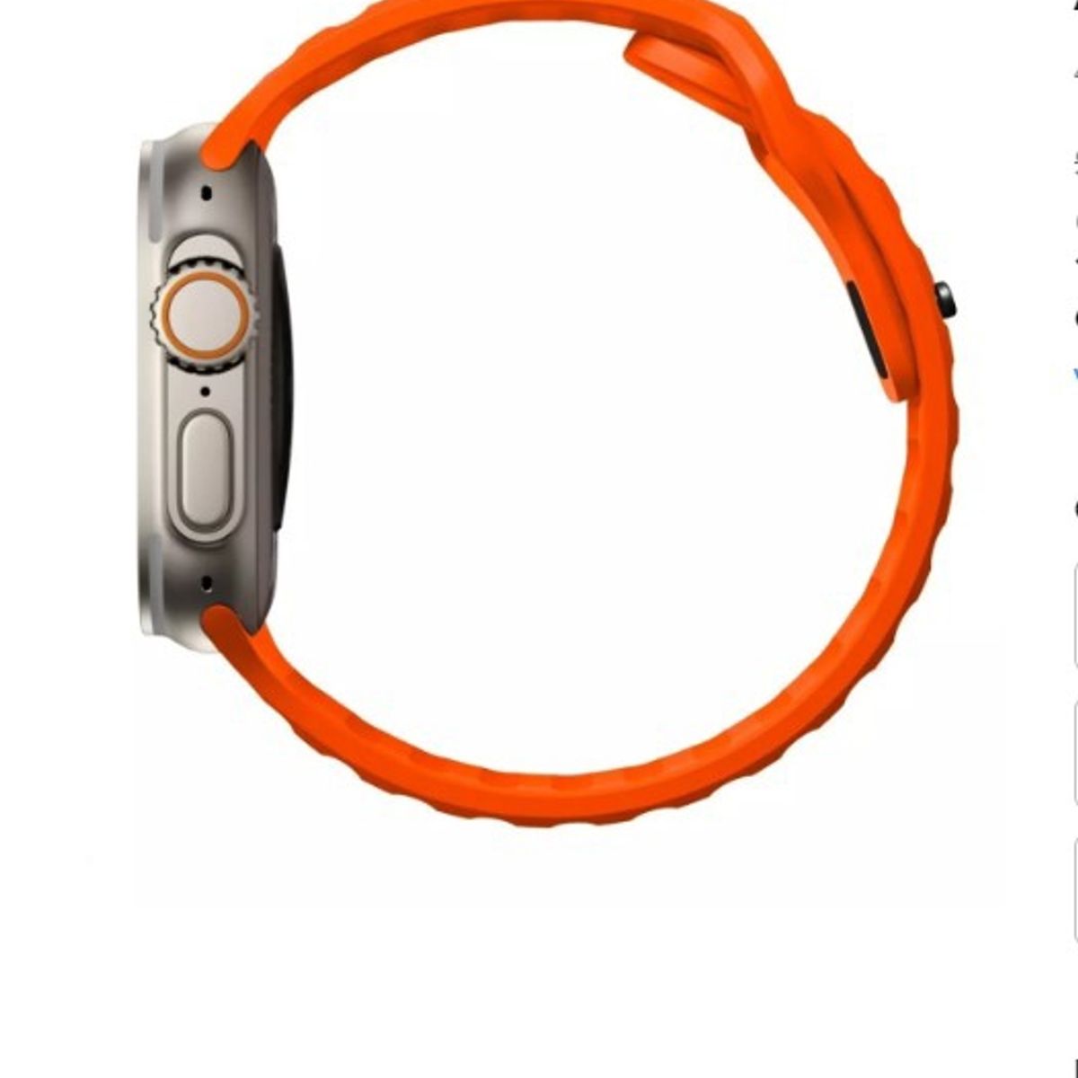 GENERICO - Pulsera Silicona Sport Compatible Con Apple Watch Ultra 49mm Naranja