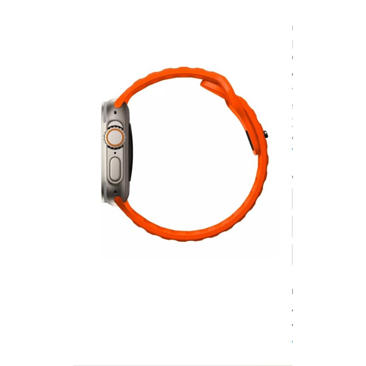 GENERICO - Pulsera Silicona Sport Compatible Con Apple Watch Ultra 49mm Naranja