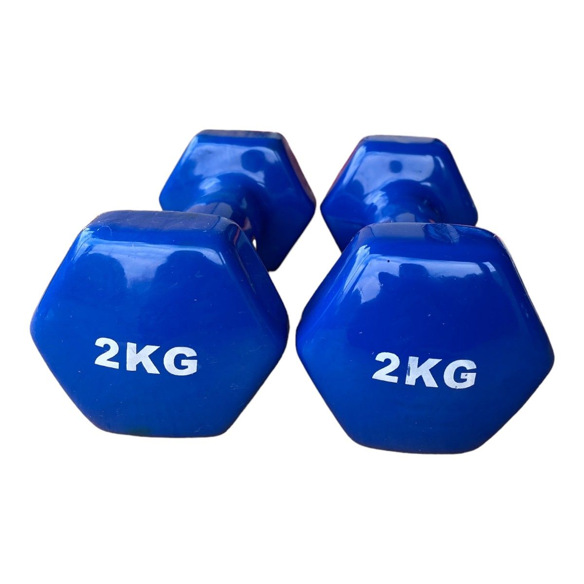 GYMHOME - Mancuerna de Vinilo 2 kg Azul - par