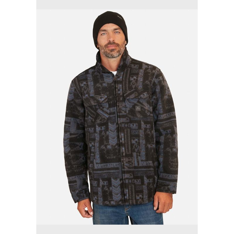 RIP CURL - Chaqueta Tipo Camisa Overshirt Leko Multicolor Hombre Rip Curl